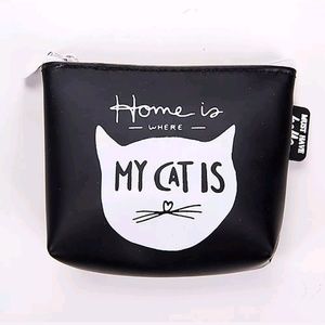 "Home Is Where My Cat Is" Coin Purse. 3/$25